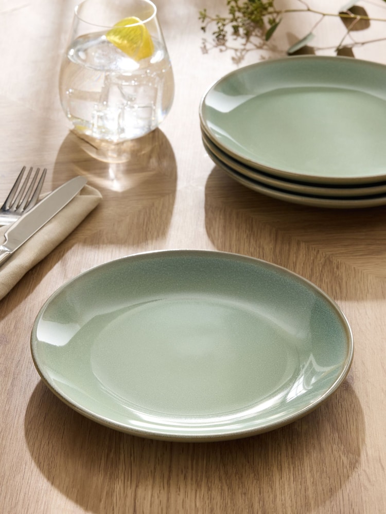 Set of 4 Sage Green Hampton Side Plates - Image 2 of 5