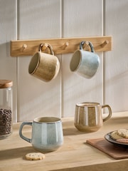 Set of 4 Natural Reactive Glaze Mugs - Image 1 of 4