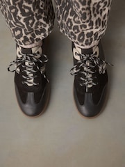 Black Forever Comfort® Leather Chunky Sole Lace-Up Trainers - Image 6 of 11