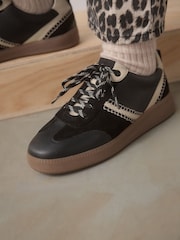 Black Forever Comfort® Leather Chunky Sole Lace-Up Trainers - Image 7 of 11