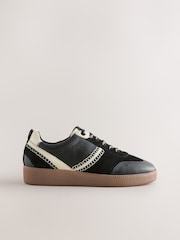 Black Forever Comfort® Leather Chunky Sole Lace-Up Trainers - Image 9 of 11