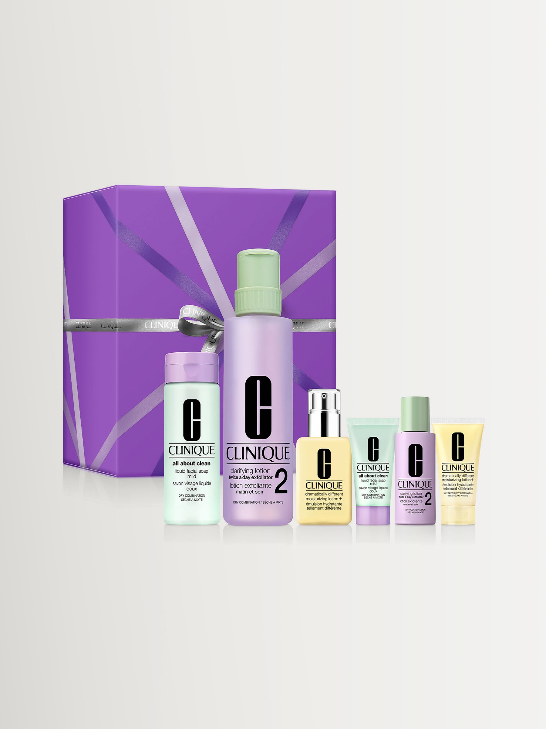 Clinique 3-Step Hydration Skincare Gift Set For Dry Combination Skin  487Ml + 200Ml + 125Ml + 60Ml + 30Ml +30Ml - Image 2