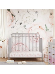 Little Seeds Grey Monarch Hill 3-in -1 Convertible Metal Crib - Image 1 of 6