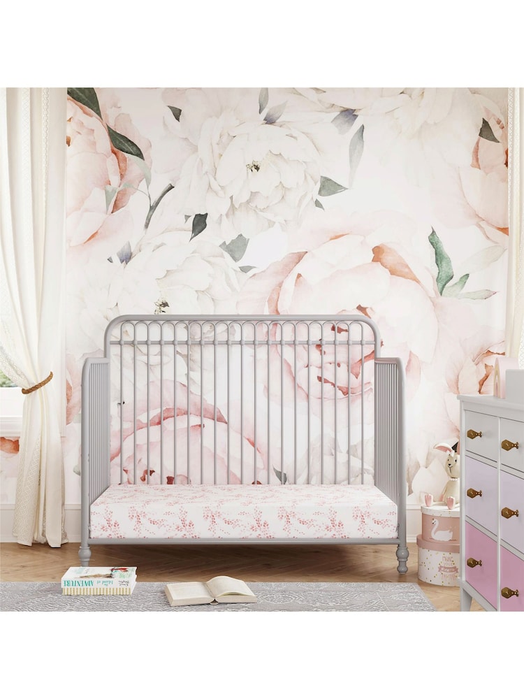 Little Seeds Grey Monarch Hill 3-in -1 Convertible Metal Crib - Image 1 of 6