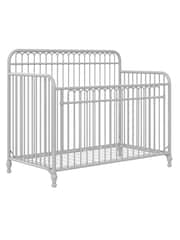 Little Seeds Grey Monarch Hill 3-in -1 Convertible Metal Crib - Image 3 of 6