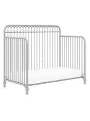 Little Seeds Grey Monarch Hill 3-in -1 Convertible Metal Crib - Image 4 of 6