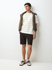 Brown Geo Chino Shorts - Image 2 of 2