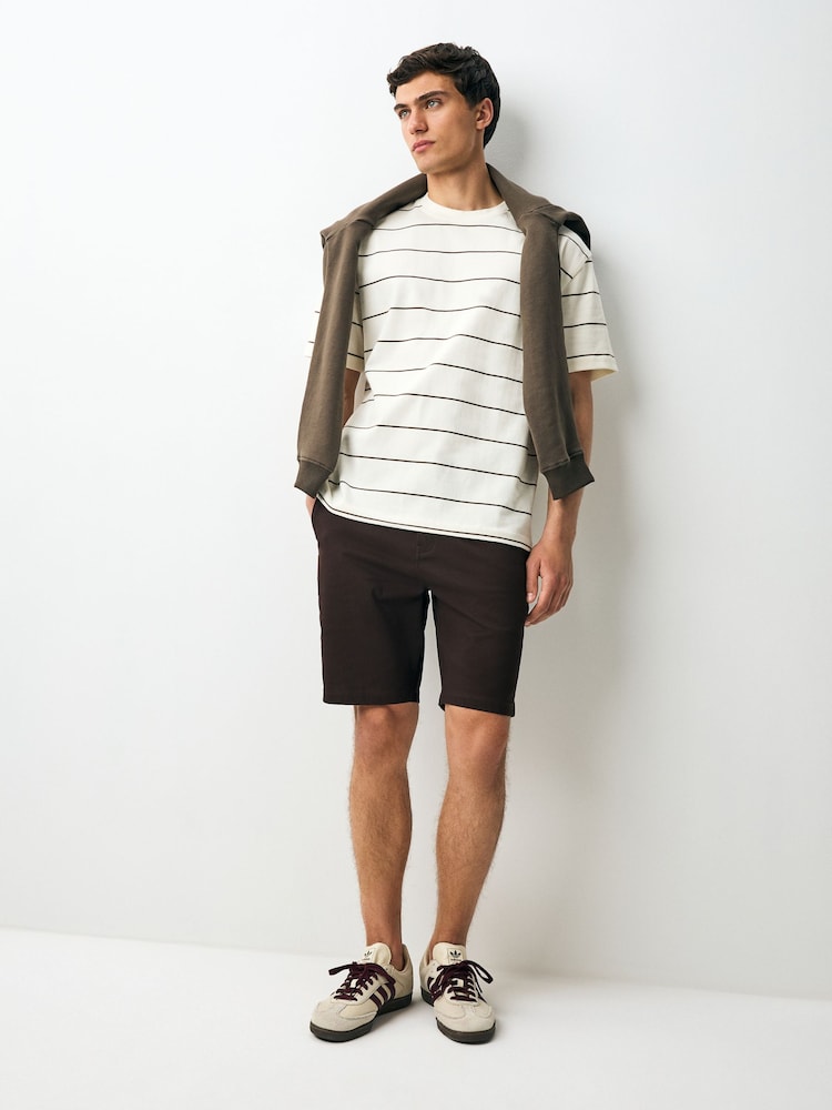 Brown Geo Chino Shorts - Image 2 of 2