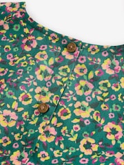 Green All Over Print Tiered Short Sleeves Dress - Image 3 of 3