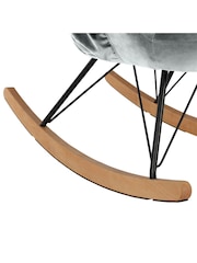 Little Seeds Grey Monarch Hill Dahlia Velvet Rocking Nursing Chair - Image 6 of 6