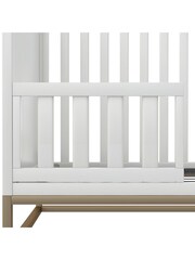 Little Seeds White and Gold Haven 3-in-1 Convertible Cot Bed - Image 6 of 6