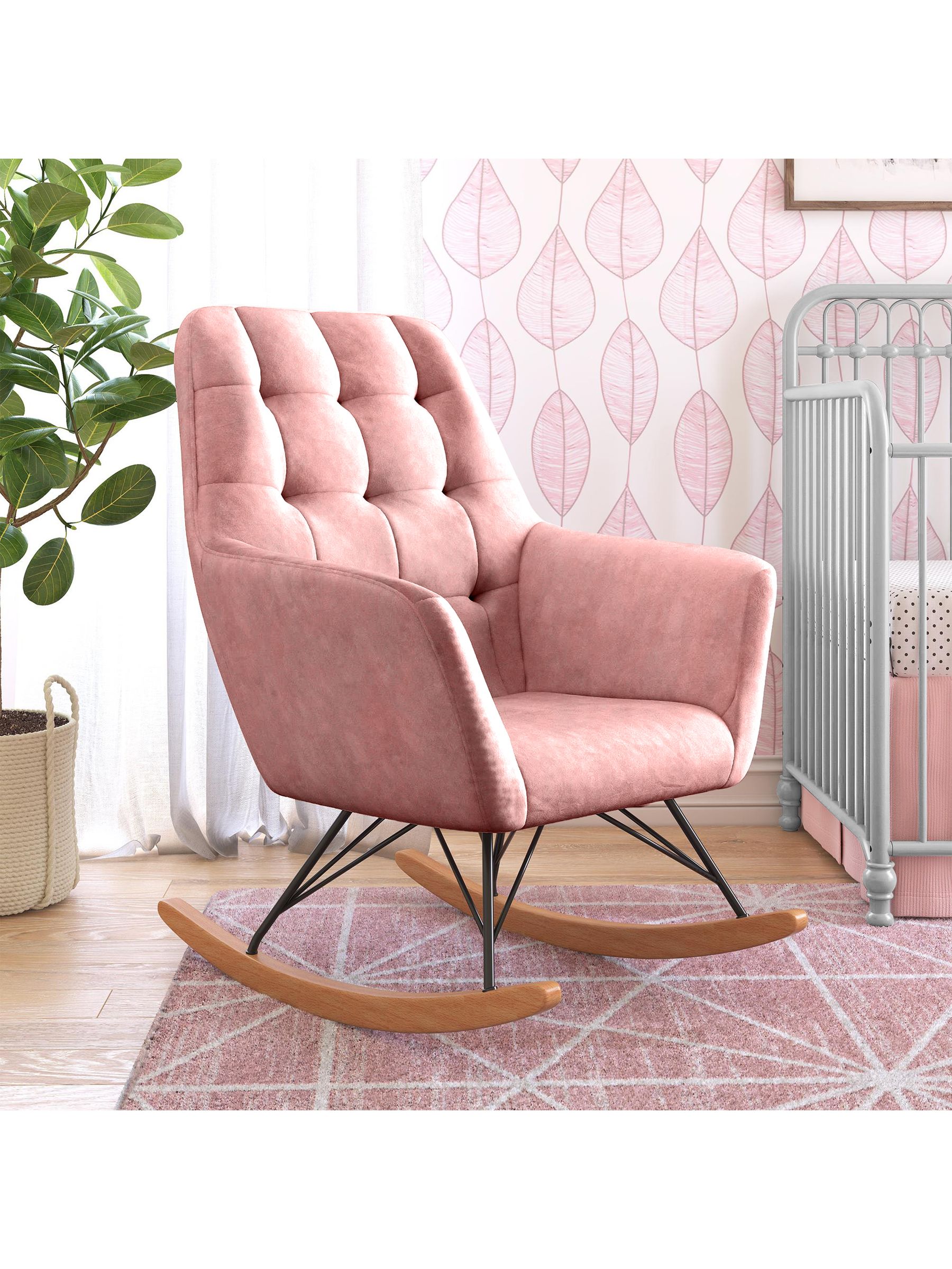 Velvet nursery chair outlet
