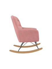 Little Seeds Rose Raven Velvet Nursery Rocking Nursing Chair - Image 4 of 6