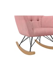 Little Seeds Rose Raven Velvet Nursery Rocking Nursing Chair - Image 6 of 6