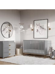 Little Seeds Grey/Gold Haven 3-in-1 Convertible Cot Bed - Image 1 of 6