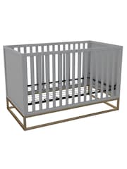 Little Seeds Grey/Gold Haven 3-in-1 Convertible Cot Bed - Image 5 of 6