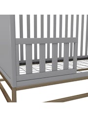Little Seeds Grey/Gold Haven 3-in-1 Convertible Cot Bed - Image 6 of 6