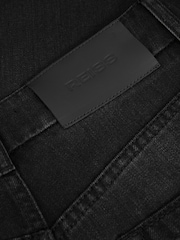 Reiss Black Raymond Double Pleat Wide Leg Jeans - Image 6 of 6