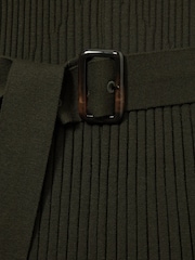 Reiss Khaki Vinnie Roll-Neck Ribbed Mini Dress - Image 6 of 6