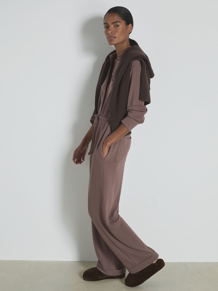 Reiss Chocolate Andrea Faux Fur Slippers - Image 2 of 5