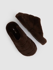 Reiss Chocolate Andrea Faux Fur Slippers - Image 3 of 5