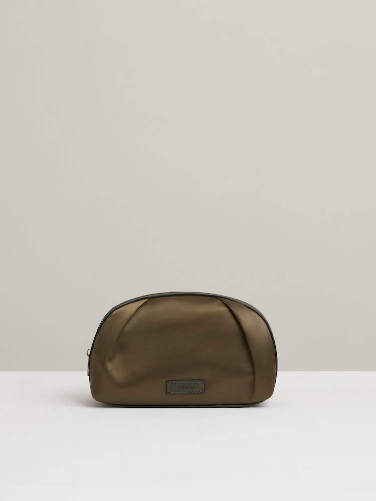 Reiss Olive Fiona Cosmetics Bag - Image 1 of 3
