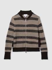 LES 100 CIEL Chocolate Reiss | Les 100 Ciels Wool and Cashmere Cardigan - Image 2 of 6