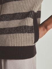 LES 100 CIEL Chocolate Reiss | Les 100 Ciels Wool and Cashmere Cardigan - Image 4 of 6