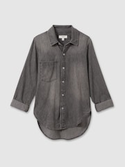 Reiss Grey Poppie Relaxed Denim Shirt - Image 2 of 6