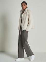 LES 100 CIEL Charcoal Reiss | Les 100 Ciels Twill Trousers with Lyocell and Wool - Image 1 of 6