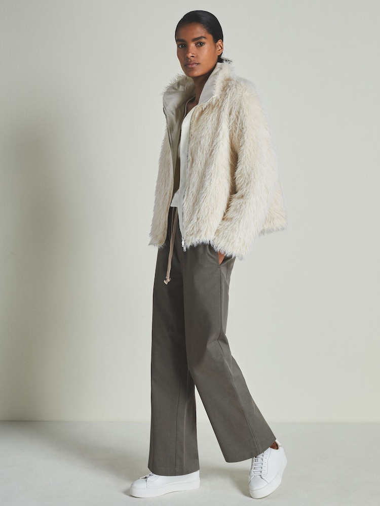 LES 100 CIEL Charcoal Reiss | Les 100 Ciels Twill Trousers with Lyocell and Wool - Image 1 of 6