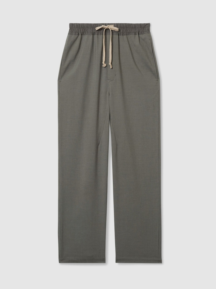 LES 100 CIEL Charcoal Reiss | Les 100 Ciels Twill Trousers with Lyocell and Wool - Image 2 of 6