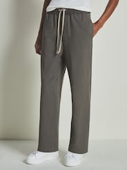 LES 100 CIEL Charcoal Reiss | Les 100 Ciels Twill Trousers with Lyocell and Wool - Image 3 of 6