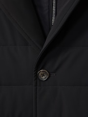 Reiss Navy Patrick Longline Quilted-Shell Coat with Inner Gilet - Image 6 of 6