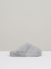 Reiss Grey Andrea Faux Fur Slippers - Image 1 of 4