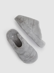 Reiss Grey Andrea Faux Fur Slippers - Image 3 of 4