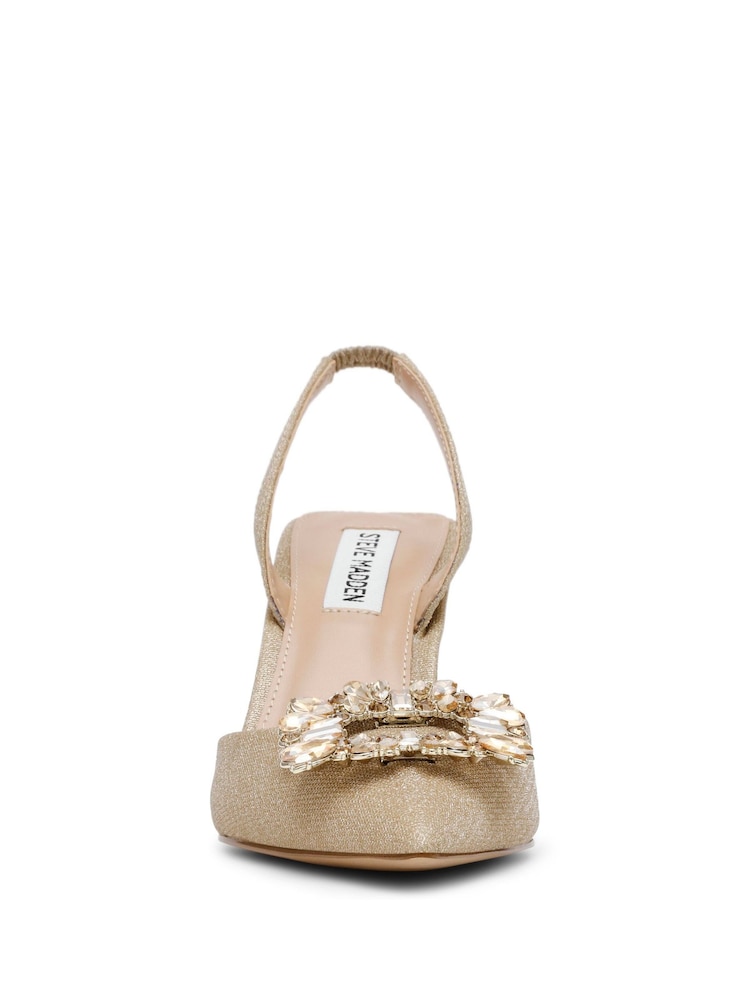 Steve Madden Gold Neala Slingback Shoes - Image 4 of 6