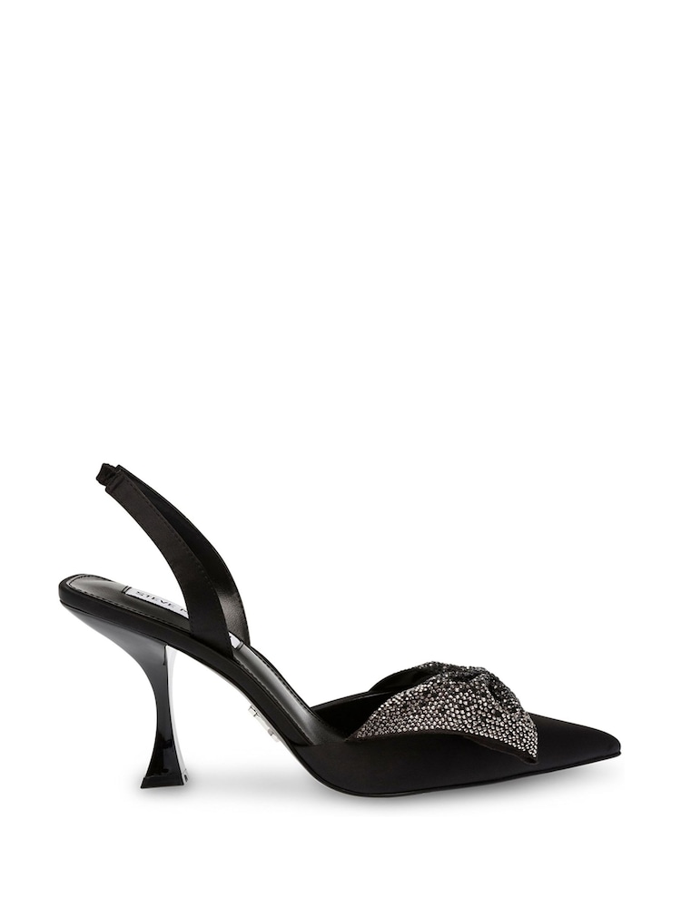Steve Madden Niteowl Bow Slingback Black Shoes - Image 1 of 6