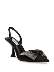 Steve Madden Niteowl Bow Slingback Black Shoes - Image 2 of 6