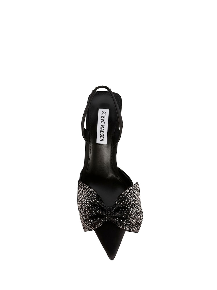 Steve Madden Niteowl Bow Slingback Black Shoes - Image 6 of 6