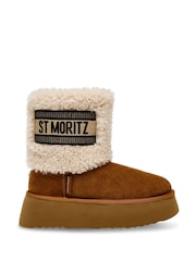 Steve Madden St. Moritz Lined Brown Boots - Image 1 of 6