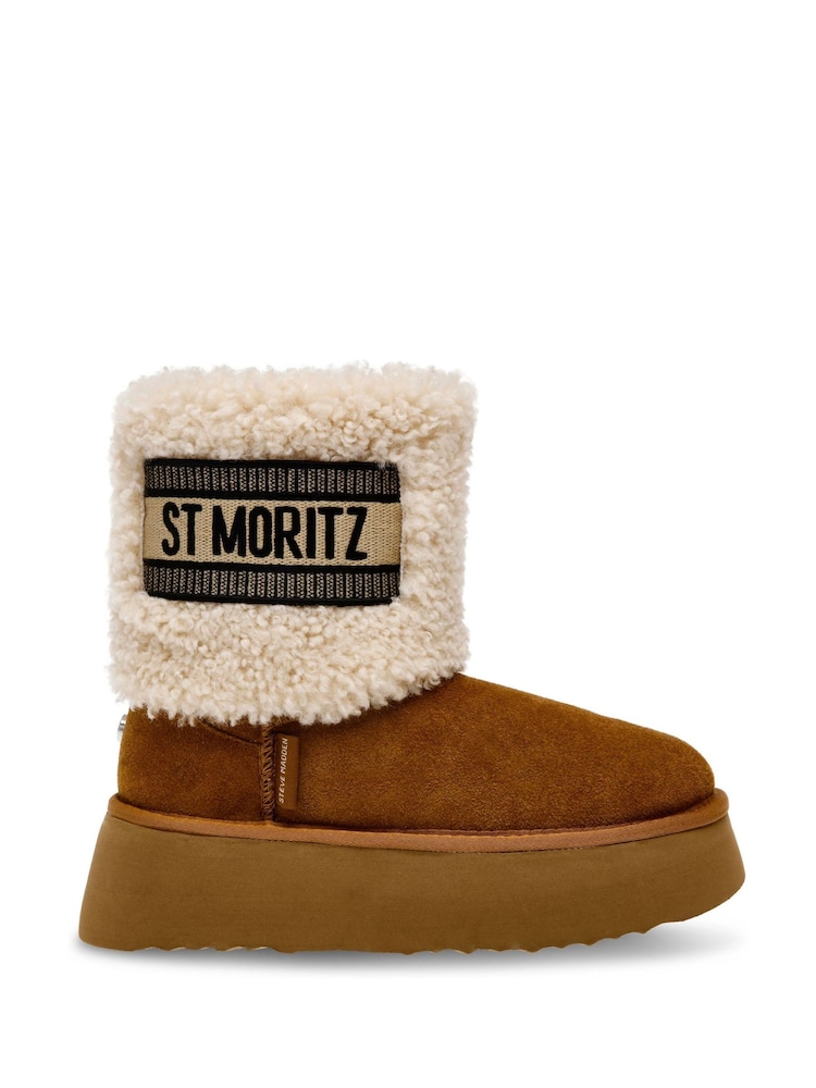 Steve Madden St. Moritz Lined Brown Boots - Image 1 of 6