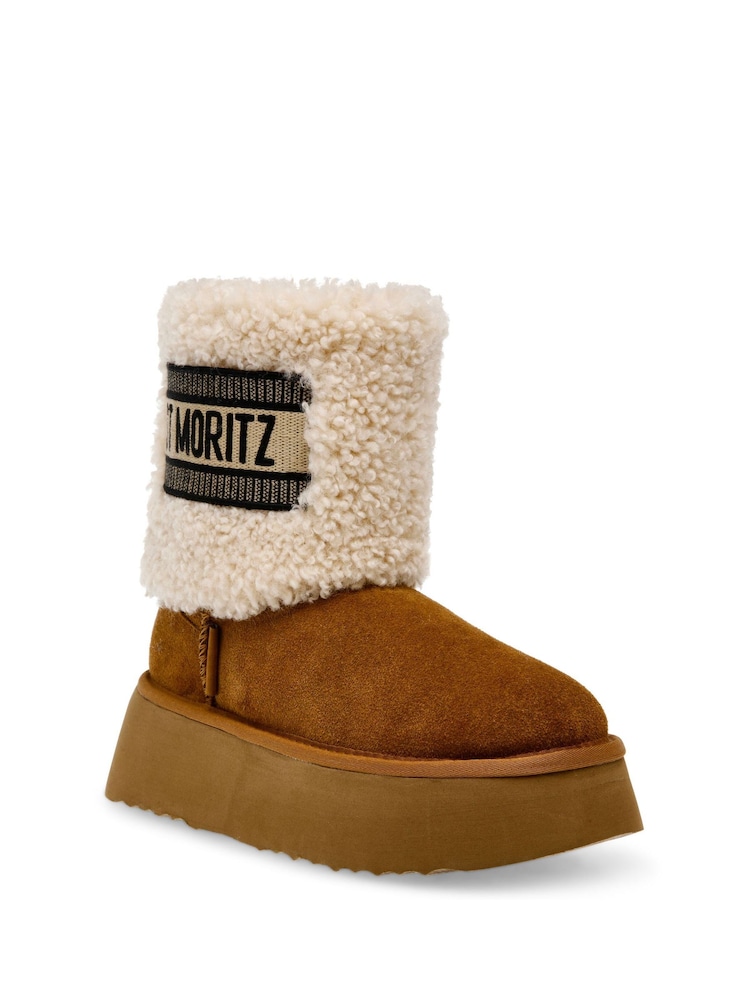 Steve Madden St. Moritz Lined Brown Boots - Image 2 of 6