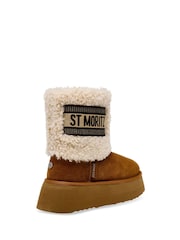 Steve Madden St. Moritz Lined Brown Boots - Image 3 of 6
