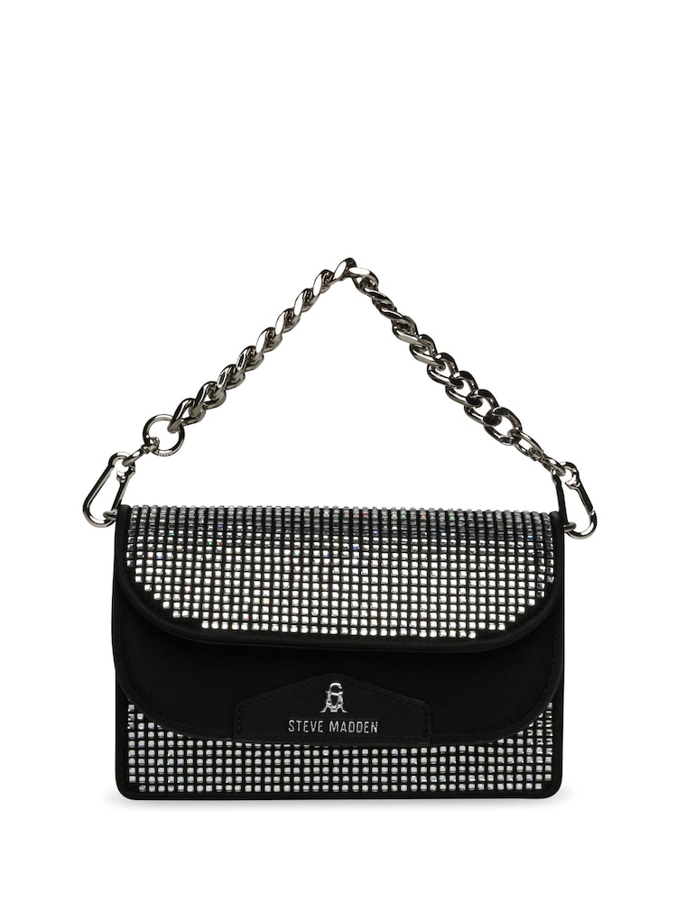Steve Madden Baliza Rhinestone Cross-Body Black Bag - Image 1 of 5
