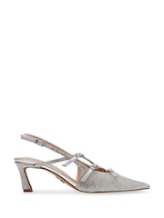 Steve Madden Silver Liana-R Crystal Slingback Shoes - Image 1 of 6