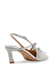 Steve Madden Silver Liana-R Crystal Slingback Shoes - Image 3 of 6