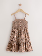 Stone Animal Print Shirred Maxi Dress - Image 1 of 3