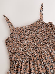Stone Animal Print Shirred Maxi Dress - Image 2 of 3