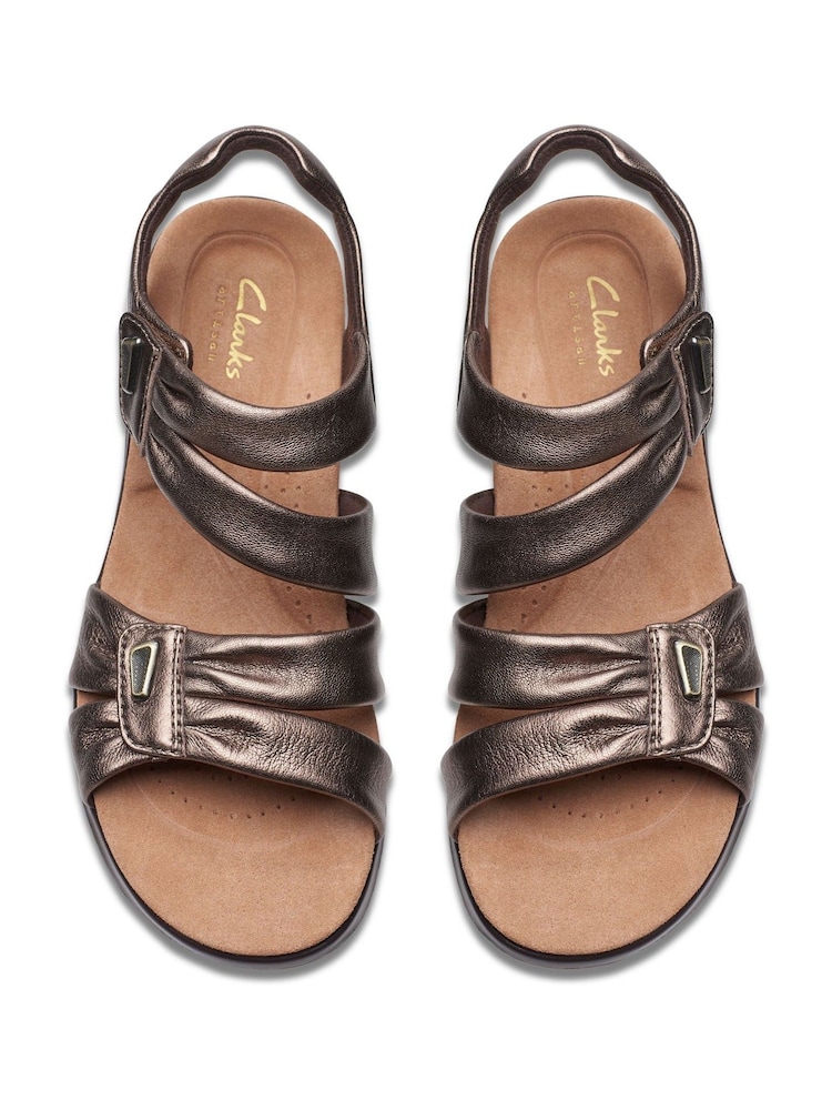 Clarks Natural Standard Fit (D) Leather Kitly Ave Sandals - Image 1 of 7